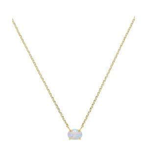 NWT Ettika Kyocera Opal 18k Gold Plated Necklace